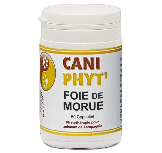 Huile de Foie de Morue Caniphyt - Chiens/Chats - 60 capsules