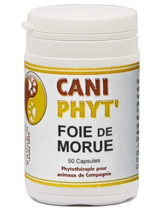 Huile de Foie de Morue Caniphyt - Chiens/Chats - 60 capsules