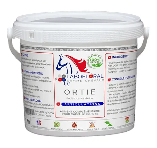 Ortie feuille Labofloral pour chevaux en poudre