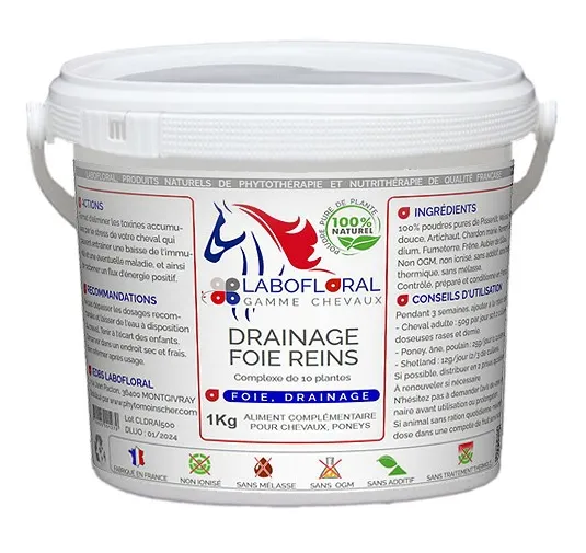 Complexe Drainage foie reins pour les chevaux