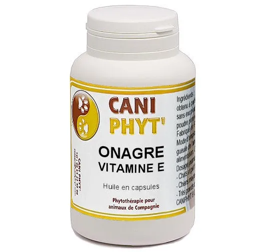 Onagre + Vit E Caniphyt - Chiens/Chats - 60 capsules