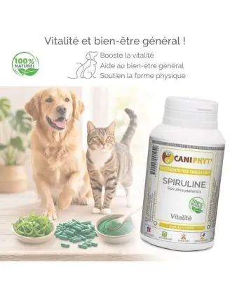 Spiruline Caniphyt - Chiens/Chats bienfaits